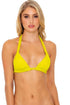 Luli Fama Orillas Del Mar Ribbed Double Strap Sliding Halter Bikini Top
